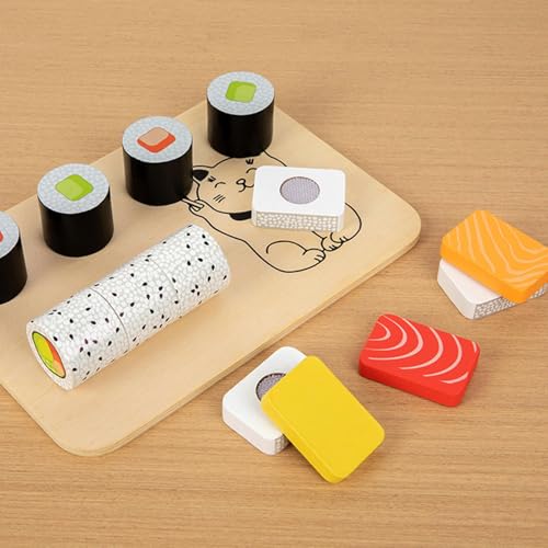 Jeu de sushis et ensemble de cuisine de jouets en bois pour enfant - 2