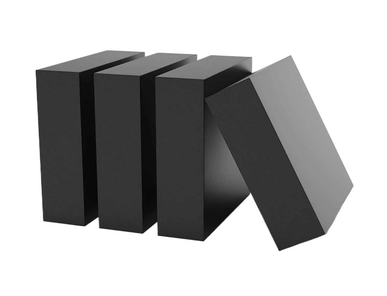 Grubość antypoślizgowych gumowych bloków, Rubber Pads Pack Of 4 Black 100mm X 50mm 2mm-50mm(15mm)