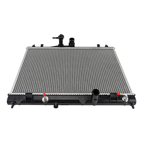 Image of PHILTOP Core Radiator Compatible with 2007-2012 Versa 1.8L, 2012 Versa 1.6L Transmission Oil Cooler Included | Core Width 23-1 /4 inch fit for 2007-2012 Versa Automatic CVT