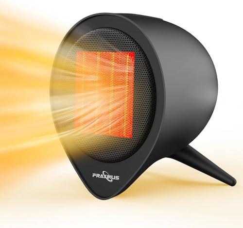 Chauffage d'appoint 1500W, Mini Radiateur électrique en Céramique PTC, Minuterie 15h, Protection...