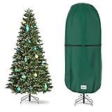 Upright Christmas Tree Storage Cover, Tear Resistant Adjustable 7.5 FT Christmas Tree Storage Bag for Artificial Tree Standing with Ornaments,Christmas Xmas Cover Waterproof, Dustproof