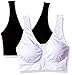 Coobie Comfort Bra,Large,2 Pack: Black & White.2 Pack: Black & Wh
