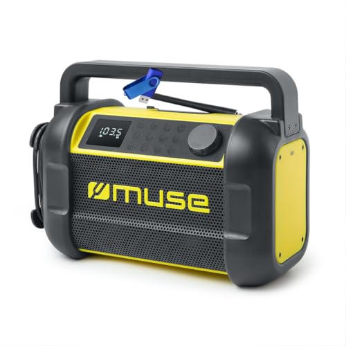 Radio de chantier robuste IP64 Muse M-928 BTY antichoc et étanche 20W