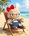 WASAFV Clothes for Labubu Outfits, Clothes for Labubu Clothes Set Fit 6.69''/17cm Doll Clothes Designer, Premium Outfit with Accessories, Red Bow&Denim (NO Doll)