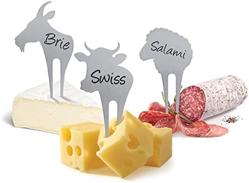 Swissmar CP117 Cheese Marker - Cow, Stainless Steel, 8.5 cm x 4.5 cm, Decorative Cheese Forks/Labels/Cheese Picks, Dishwasher Safe image 4
