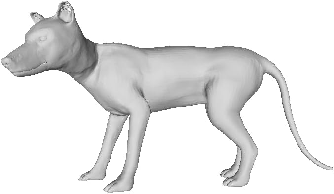 Printle Animal Relaxed Dog-Hairless Dog Standing Upright on All Four Legs with its Head Slightly Turned Towards its Left Figure for Dioramas and Model Train Sets Choose Your Scale