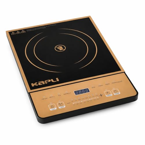 Image of KAPLI 2500W Infrared Radiant Cooktop with Touch Panel | Compatible with All Utensils | Crystal Glass Top | Black