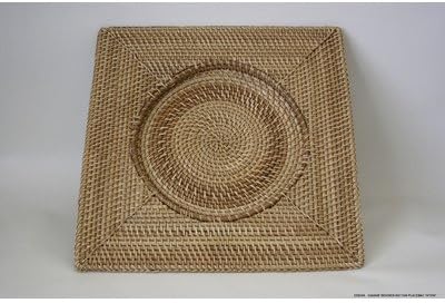 Square Wooven Rattan Placemat