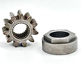 717-1554 741-04237A, 741-04237B Steering Pinion Gear & Bushing Compatible with MTD Cub Cadet LT1046 Steering Pinion Worm & Lawn Tractor Bearing Hex Flange