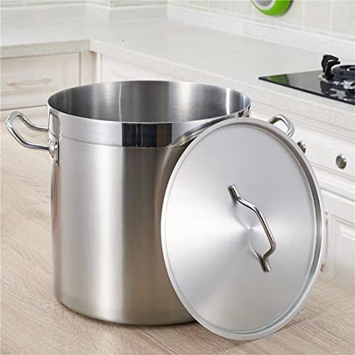 garnek do zupy ze stali nierdzewnej, 304 Stainless Steel Thickened,with Lid for Commercial Household Canteen Soup Pot(50 Litres)