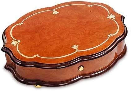 Vista 2 de Reuge Caja de música hecha a mano de estilo clásico de 3.72 notas titulada "Fleur de LYS" – Muchas canciones para elegir – Ave Maria, Ave Maria