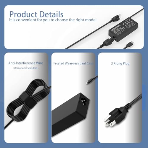Image of BULL-TECH USB C Laptop Charger 65w 45w Replacement for Dell Hp Lenovo Asus Acer Razer Blade Stealth MacBook Samsung Chrombook Charger Fast Charging Type C AC Adapter Power Cord Supply