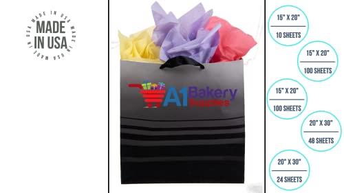 A1 Bakery Supplies Black Bulk Tissue Paper 15 x 20-100 Sheets Premium Tissue Paper - Thumbnail 5