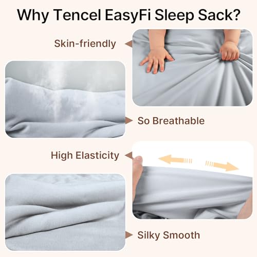 Image of Rayon Made from Bamboo Sleep Sack 0-6 Months 1.0 TOG | Newborn Sleep Sack 0-3 Months 3-6 Months, Sleeping Bag with 2-Way Zipper, Baby Wearable Blanket, All-Year-Round Comfort