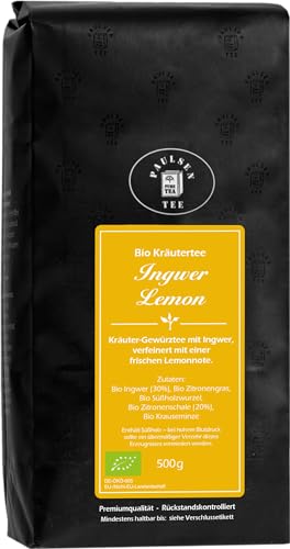 Bio Ingwer Lemon 500g (45,90 Euro/kg) Paulsen Tee Kräutertee rückstandskontrolliert & zertifiziert