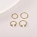 4PCS Nose Rings Opal 18G Nose Hoops 316L Surgical Steel Hypoallergernic Nose Piercings Jewelry for Women Nose Rings Suitable for Septum Rings Cartilage Earring Tragus Earring (Gold White10mm 10mm)
