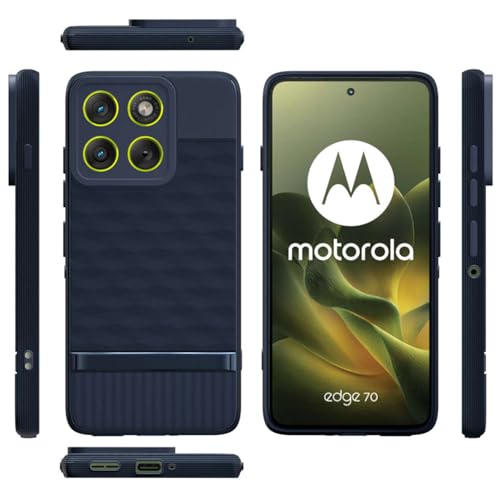 Image of Shockproof Case Compatible with Motorola Moto Edge 70 5G | Full Camera Protection | TPU Flexible Back Cover for Motorola Moto Edge 70 5G (Steel Blue)