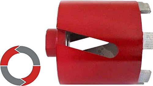 Nozar Diamond Socket Drill Bit Matrix Attachment M16 Side Slits ร 68 mm/Bore Depth: 70 mm, for Concrete, Sandstone Brick (Hard) Hard Material (Hard) etc.