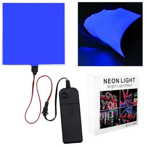 Lampe en papier EL décoration de vacances et panneau bleu pour déguisement cosplay