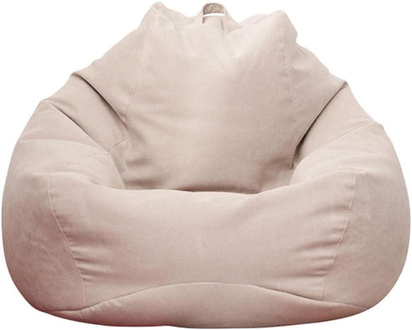 Housse de canapé pouf sac de haricots light brown 90x110cm fauteuil paresseux sans remplissage
