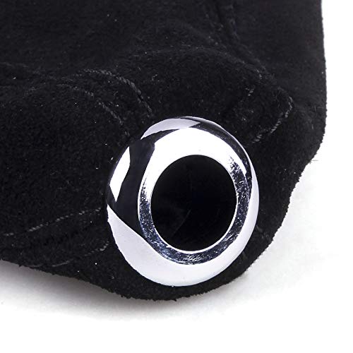 RASTP Suede Leather Shift Boot with Black Stitch Manual or Auto Gear Shifter Cover for Most Vehicles,Black