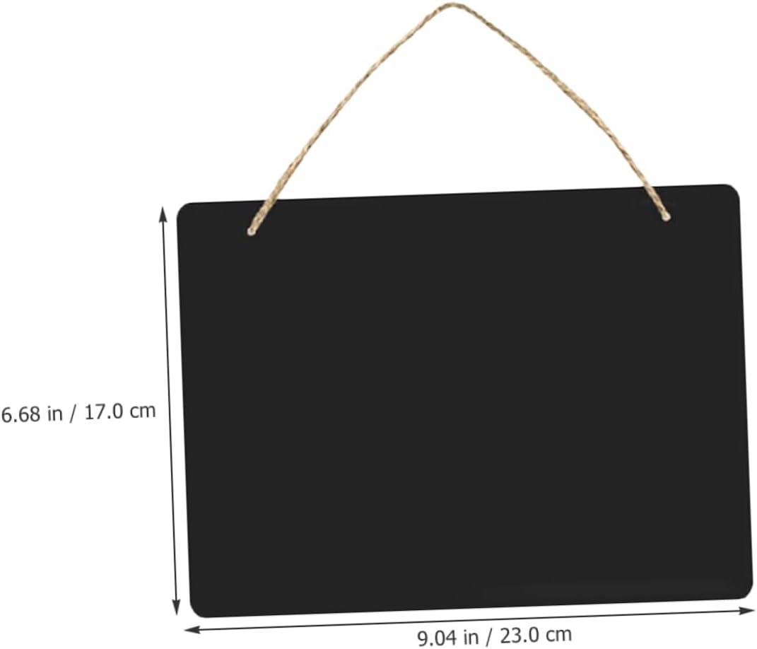 Garneck 8pcs Wooden Blackboard Price Tags Dual-Sided Hanging Chalkboard with Rope for Messages Notes and Pricing Reusable and Portable Decoration for Events Shops and Home Use