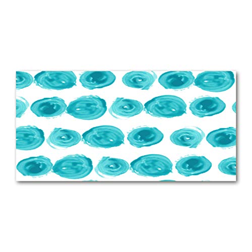 Crédence de cuisine 120x60 cm en verre trempé vert à motifs points Tulup