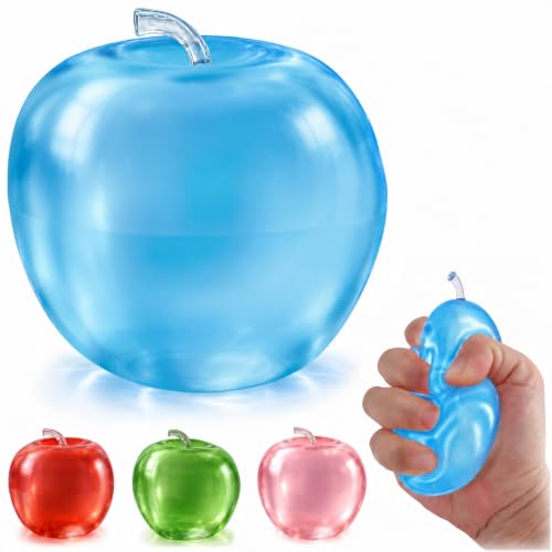 Blue Apple Squishy 2.3 Inches, Slow Rising Desk Stress Ball | Maltose Filling with Dense Dough Feel; Slow Rebound Blue Squishy; Christmas & Halloween Office Gift; Not Edible, 1 Pc