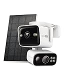 Tapo C675D KIT - Telecamera di sorveglianza solare per esterni 4K Dual Lens - Fotocamera WiFi - Ultra grandangolare 169° + Teleobiettivo Zoom 5X, Monitoraggio automatico IA 360°, Cattura continua 24/7