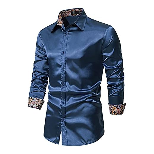 Herr 60-tal retro kläder färg retro solid långärmad höst män slag vardaglig skjorta och vinter män skjortor svart träning t-shirt män, Marinblått Xsp, M