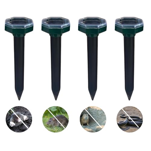 Indiluc Ahuyentador de Topos y Trampas para Topos Eficaz - Repelente de Serpientes y Culebras - Anti Topos y Ratas para Jardín