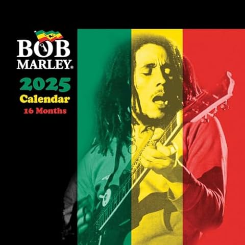 Pyramid International Bob Marley 2025 Calendar – Legendary Reggae Icon Art, 16-Month Planner, Gift for Marley Fans, Collector’s Edition Cover