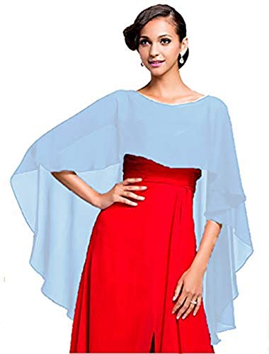 Bridal Womens Chiffon Shawl Wrap Bridal Wedding Cape Evening Prom Ball Wraps