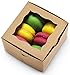 [50Pack] Bakery Boxes with Window 4x4x2.5" - by Cuisiner (Brown)