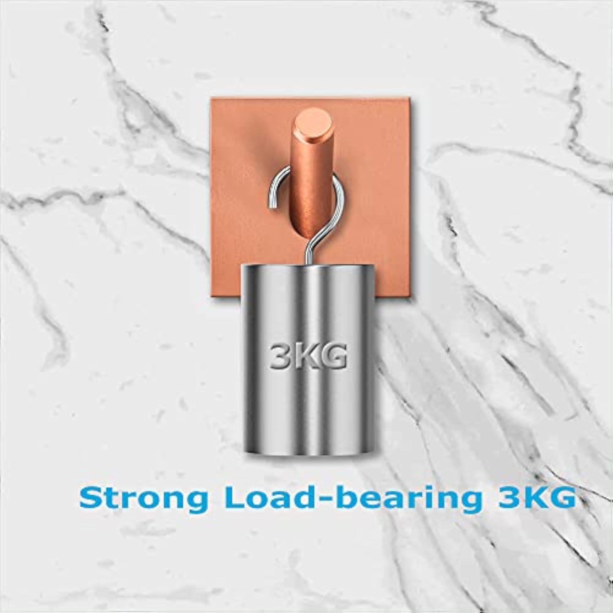 Stainless Steel Rose Gold Self Adhesive Hooks for Wall