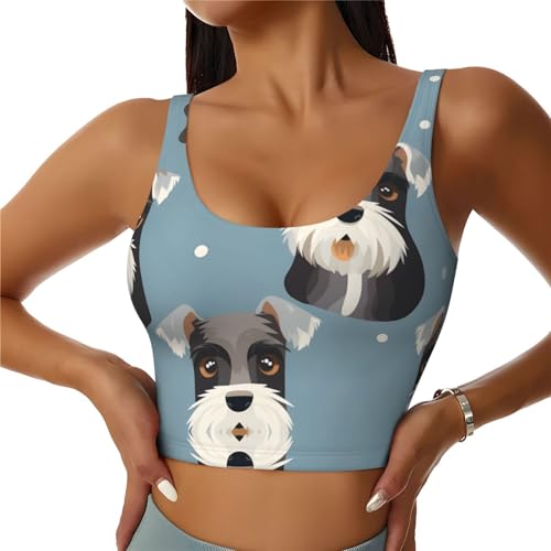 Gilet de sport femme imprimé schnauzer HYTTER pour yoga