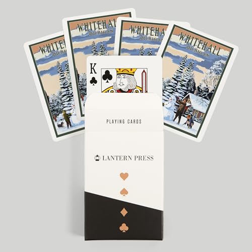 Naipes Póker Lantern Press Whitehall Michigan Snowman miniatura 6