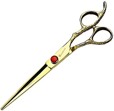 Hairdressing salon hair scissors 7-inch gold personality hair cutting scissors barber styling tools