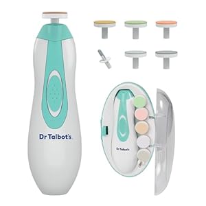 Dr. Talbot’s Electric Nail Trimmer for Babies – Baby Nail File with LED Light and Storage Case – 3+ Months