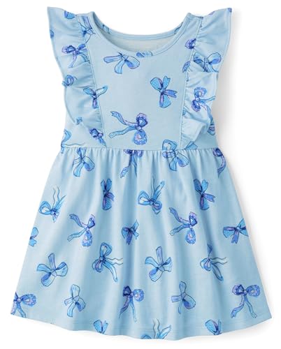 The Children's Place,Baby-Girls,and Toddler Flutter Dress, Short SleeveWhirlwind Bows,18 Months,24 Months