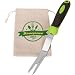 Weed Extractor & Manual Weeding Fork; Long Tines and Ergonomic Handle, Best for Taproots & Grasses, Includes Burlap Sack - Great Gardening Gift