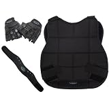 New Legion Paintball Schutzset - schwarz mit Halbfinger-Handschuh