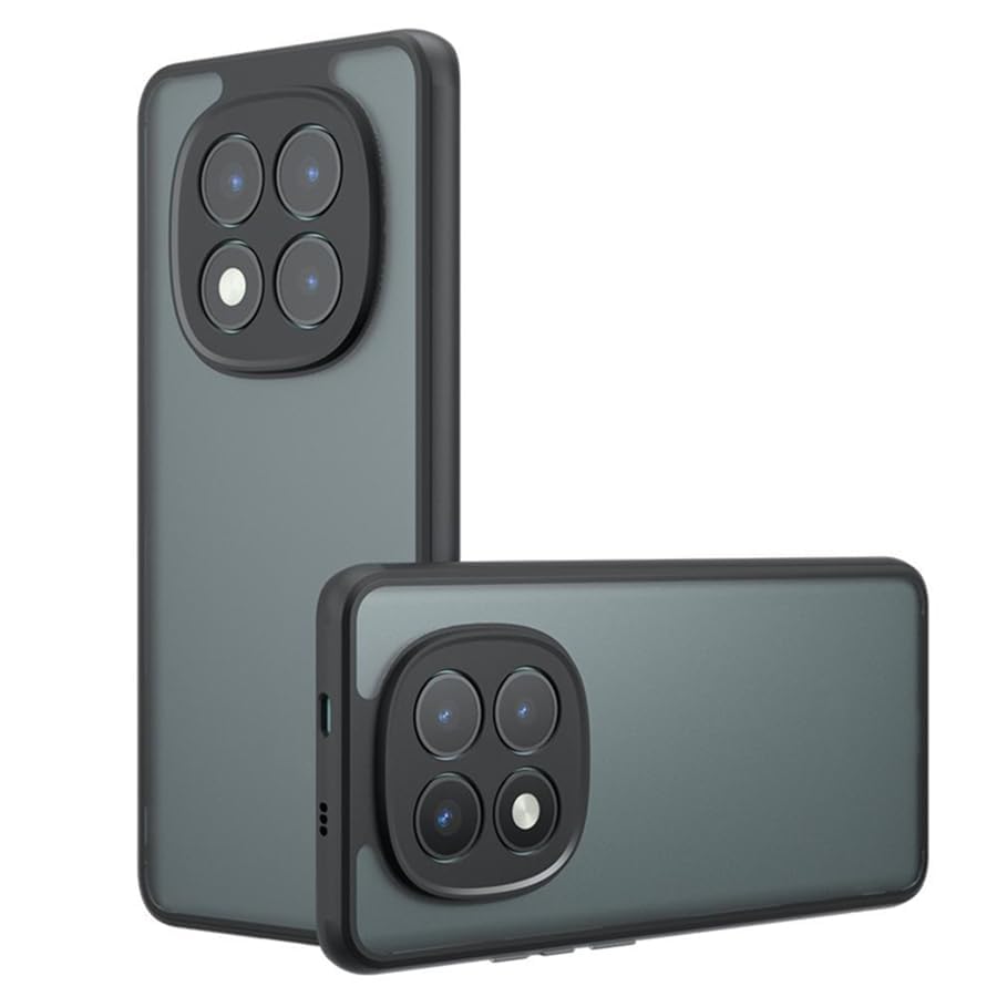 Image of Matte PC+TPU Phone Case for Redmi Note 14 Pro 5G / Poco X7 5G Air Bag Protection, Anti-Fingerprint, Never Turns Yellow, Micro Arc Edge, Skin-Friendly Feel, Camera Lens Guard, Black