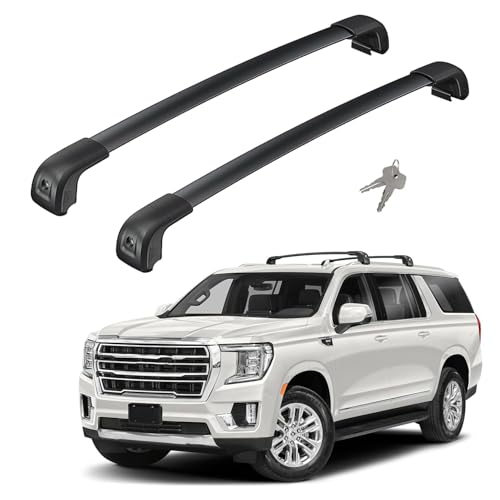 HmmtyRack 330lbs Lockable Roof Rack Cross Bars Fit for 2021-2026 Chevrolet Chevy Suburban & Tahoe & GMC Yukon/Yukon XL & Cadillac Escalade/Escalade ESV Aluminum Heavy Duty Roof Rails Crossbar