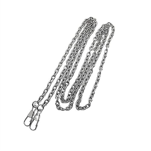 Chaîne de sac en métal argent avec boucle pour bandoulière de 40 à 120 cm