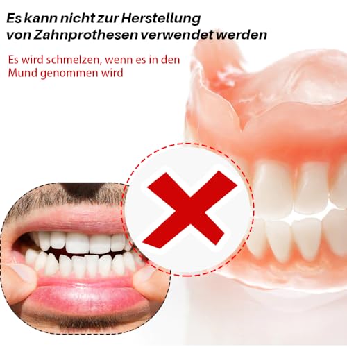 Dental BasePlate Wachs 20pcs, Für ein gebiss ist nicht die zeit Rosa Kieferorthopädie-Wachsblatt für Labormodellierung Guss, Red Utility Prothesenwachs