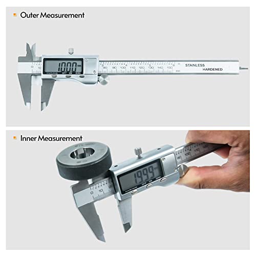 Calibre digital electronico de acero inoxidable 150 mm Irfora metrico 2