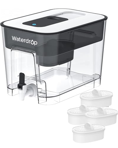 Waterdrop Waterdrop WFD-22L Water Filter Dispenser with 4 Filters, 40-Cup, Black