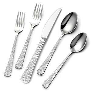 Yoehka 60-Piece Hammered Silverware...