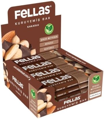 Fellas Fındıklı Kakaolu Kuruyemiş Bar 30 gr x 12 Adet — Amazon ürün görseli